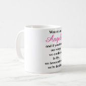 女性は天使です コーヒーマグカップ (正面左)