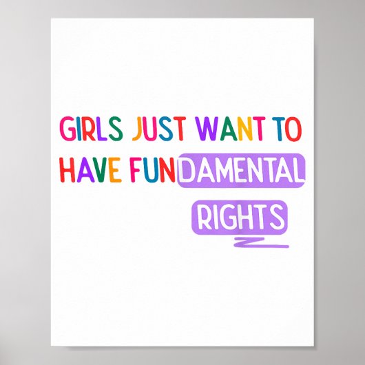女性は女性の基本的権利を持ちたい ポスター (正面)