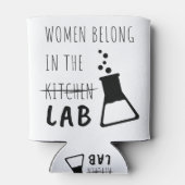 女性は女性科学者の研究室に属する引用文 缶クーラー (裏面)