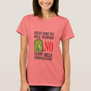 女性は子犬Tシャツを製粉しません Tシャツ
