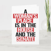 女性は家の中にある カード (正面)