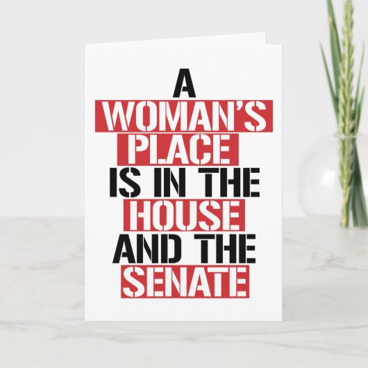 女性は家の中にある カード (正面)