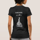 女性は小柄い袖のTシャツBlkをショートさせます Tシャツ (裏面)