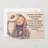 女性は強いポストカード ポストカード (正面/裏面)