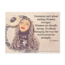 女性は強いポストカード