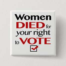 女性は投票するあなたの権利のために…死にました 缶バッジ
