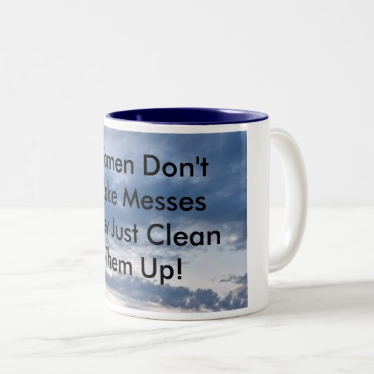 女性は散らかさない ツートーンマグカップ (正面右)