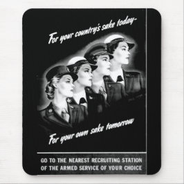 女性は最も近い徴募所に行きます マウスパッド