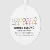 女性は正義ルスバダーギンズバーグRBG引用文 オーナメント (正面)