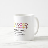 女性は正義ルスバダーギンズバーグRBG引用文 コーヒーマグカップ (正面右)