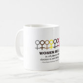 女性は正義ルスバダーギンズバーグRBG引用文 コーヒーマグカップ (正面左)