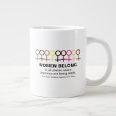 女性は正義ルスバダーギンズバーグRBG引用文 ジャンボコーヒーマグカップ (右)