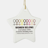 女性は正義ルスバダーギンズバーグRBG引用文 セラミックオーナメント (右)