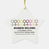 女性は正義ルスバダーギンズバーグRBG引用文 セラミックオーナメント (裏面)