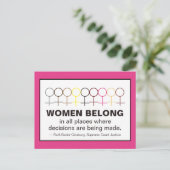 女性は正義ルスバダーギンズバーグRBG引用文 ポストカード (スタンド正面)