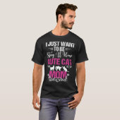 女性は母猫ママの家に泊まりたい Tシャツ (正面フル)
