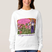 女性は汗シャツ。おめでとうございます。 ocelot/genie スウェットシャツ (正面)