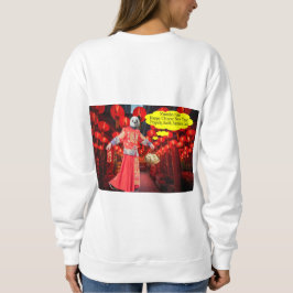 女性は汗シャツ。新年中国のおめでとう。パンダ スウェットシャツ