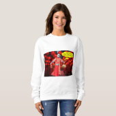 女性は汗シャツ。新年中国のおめでとう。パンダ スウェットシャツ (正面フル)