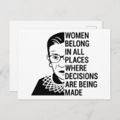 女性は決めるあらゆる場所に属する ポストカード (正面/裏面)