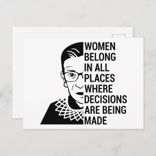 女性は決めるあらゆる場所に属する ポストカード (正面/裏面)