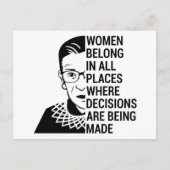 女性は決めるあらゆる場所に属する ポストカード (正面)