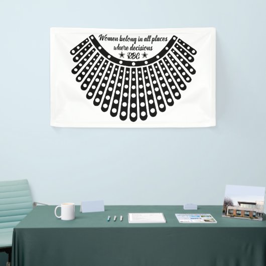 女性は決定があるすべての場所に属する 横断幕 (トレードショー)