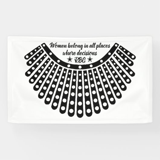 女性は決定があるすべての場所に属する 横断幕 (横)