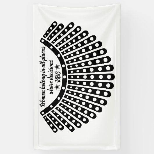 女性は決定があるすべての場所に属する 横断幕 (縦)