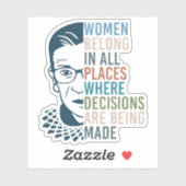 女性は決定が下されたすべての場所に属する シール (シート)