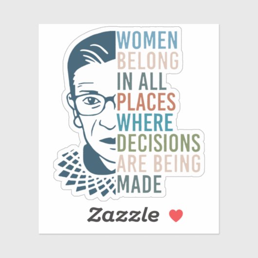 女性は決定が下されたすべての場所に属する シール (シート)