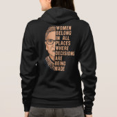 女性は決定がBであるすべての場所に属する パーカ (裏面)