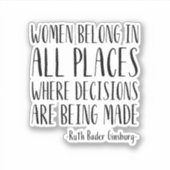 女性は決定権を持つすべての場所に属するRBG シール (正面)