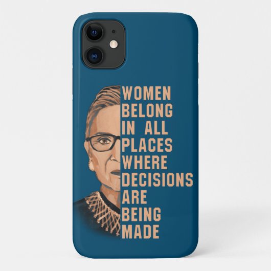女性は決断が米であるあらゆる場所に属する Case-Mate iPhoneケース (裏面)
