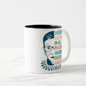 女性は決断を下すあらゆる場所に属する ツートーンマグカップ (正面右)