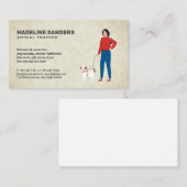 女性は犬歩く 名刺 (正面/裏面)