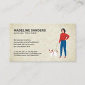 女性は犬歩く 名刺 (正面)