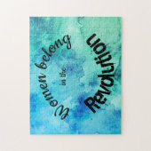 女性は男女同権主義の引用文の水彩画の芸術…属します ジグソーパズル (縦)