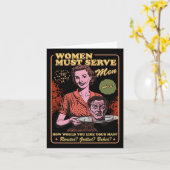 女性は男性に従わなければならない 不気味なリベラルな魔女 フェミニスト カード (黄色い花)