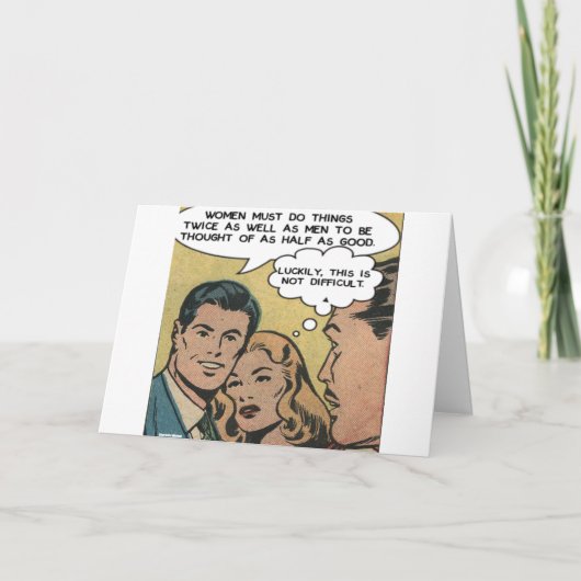 女性は男性の2倍の努力をしなければならない - シャーロット・ウィトン カード (正面)
