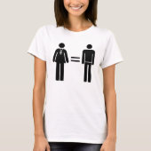女性は男性フェミニストに匹敵する Tシャツ (正面)