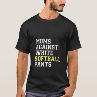 女性は白ソフトボールパンツマザーズDに対してモムス Tシャツ
