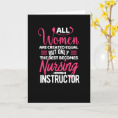 女性は皆平等に創られる – 看護インストラクター カード (黄色い花)