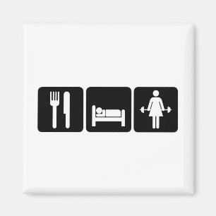 女性は睡眠の上昇の重量を食べます マグネット