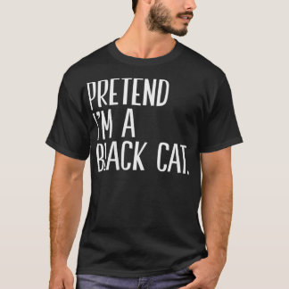 女性は私が黒猫ふりをする面白いハロウィーン・パー Tシャツ