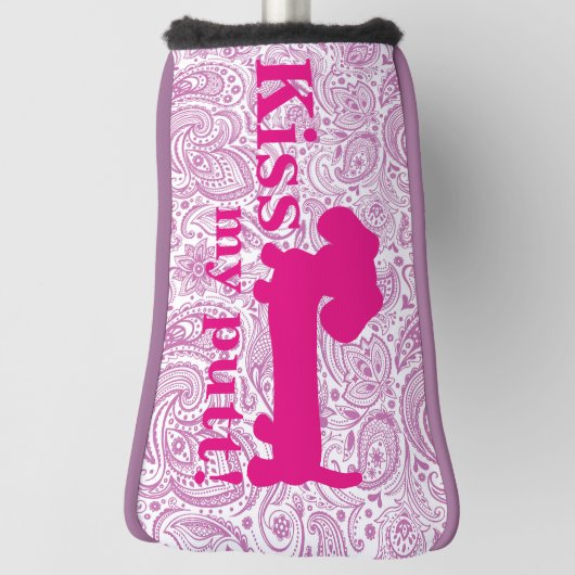 女性は私のパットの生意気なゴルフ頭部のダックスフントに接吻します ゴルフヘッドカバー (回転90)