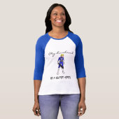 女性は私の夫3/4の英雄です! Tシャツ (正面フル)