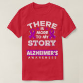 女性は私の話の中で私のアルツハイマーのサバイボの多くがある Tシャツ (デザイン正面)