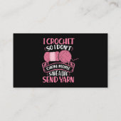 女性は私は人々の生活を窒息しないように針編み救しる 名刺 (裏面)