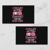 女性は私は人々の生活を窒息しないように針編み救しる 名刺 (正面/裏面)